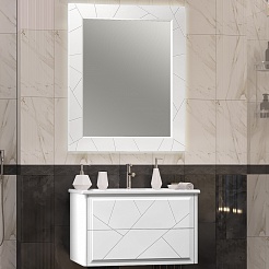 Opadiris Мебель для ванной Луиджи 80 подвесная белая матовая – фотография-1